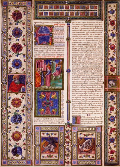 Incipit from Book of Nahum, from Volume II of Bible of Borso d