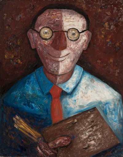 Male Portrait with Palette (Jacques Gotkowski) by Tadeusz Makowski