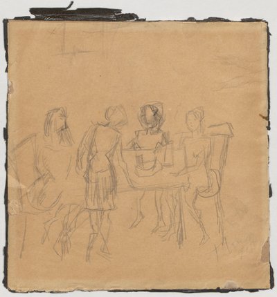 At the Table by Tadeusz Makowski
