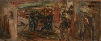Genre Scene with a Cart by Tadeusz Makowski