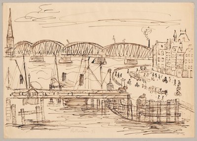 View of Rotterdam by Tadeusz Makowski