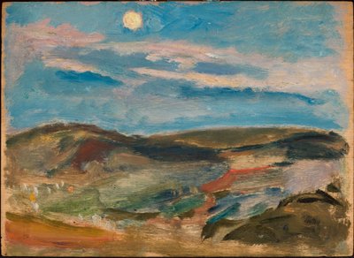 Hill Illuminated by Moonlight by Tadeusz Makowski