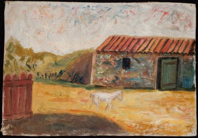 Farmstead with White Foal by Tadeusz Makowski