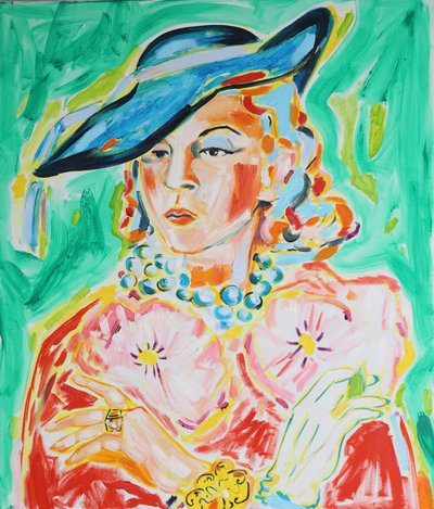 Elegant Lady Blue Hat by Tamara Jare