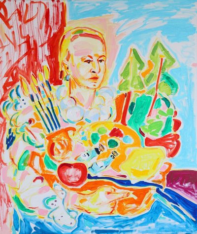 Self Portrait after Caravaggio, Boy with a Basket of Fruit, Tamara Jare by Tamara Jare