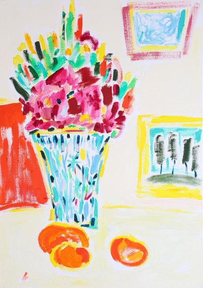 Vibrant Flowers and Fruit by Tamara Jare