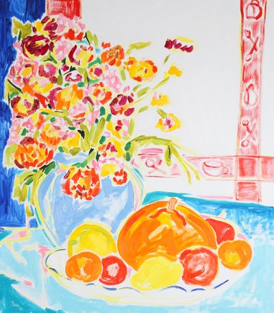 Vibrant Flowers and Fruit by Tamara Jare
