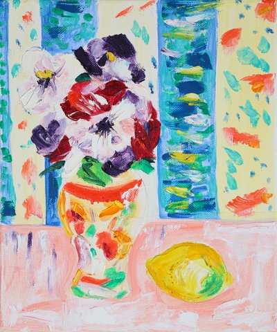 Vibrant Flowers and Lemon by Tamara Jare