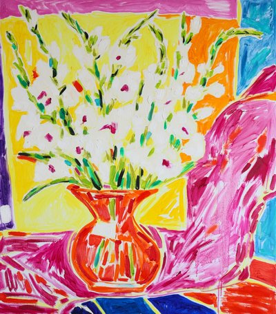 Vibrant Gladiolus Vase by Tamara Jare