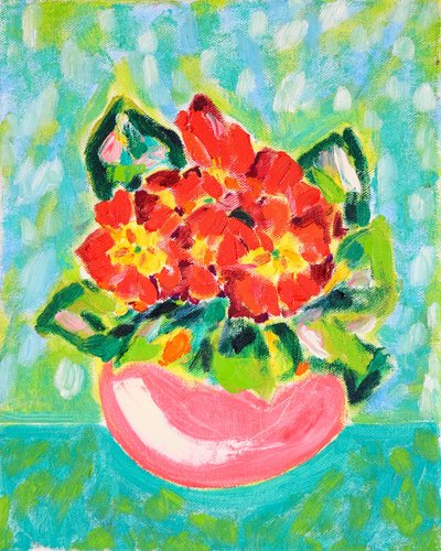 Vibrant Red Blooms by Tamara Jare