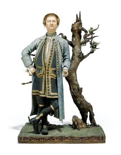 Painted clay figure traditionally identified as David Garrick, c.1770 by Tan Che Qua Tan Che Qua