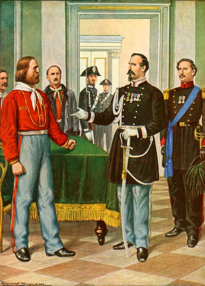Garibaldi and General La Marmora by Tancredi Scarpelli