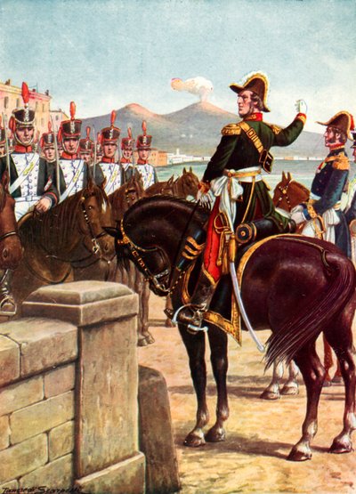 Guglielmo Pepe on the Ponte della Maddalena in Naples by Tancredi Scarpelli