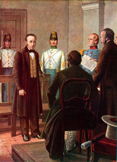 Silvio Pellico Hears His Sentence of Imprisonment in Harsh Conditions by Tancredi Scarpelli