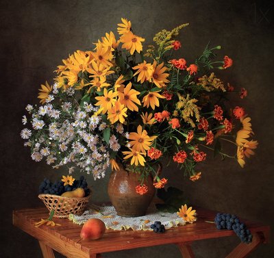 Autumn Floral Still Life by Tatyana Skorokhod