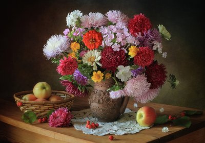 Bountiful Autumn Flowers by Tatyana Skorokhod