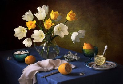 Fresh Tulip Still Life by Tatyana Skorokhod