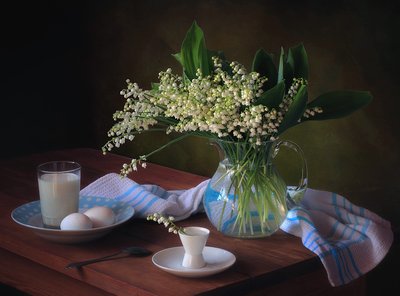 Morning Lilies Still Life by Tatyana Skorokhod