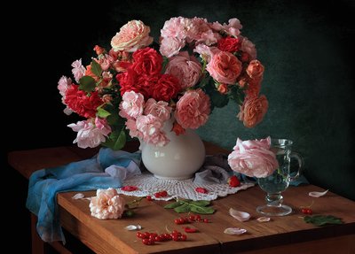Romantic Rose Still Life by Tatyana Skorokhod
