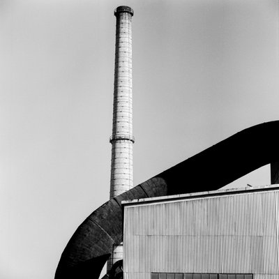 Chimney or smokestack at Phelps Dodge Smelter Douglas Arizona by Ted Spiegel