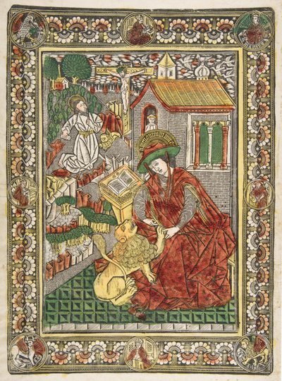 Saint Jerome in Penitence and as a Scholar Removing a Thorn from a Lion