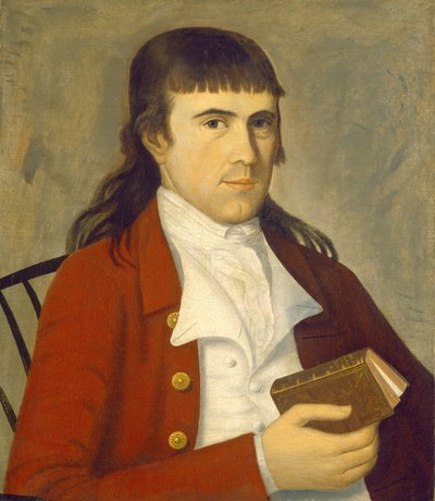 Portrait of a Man in Red by The Sherman Limner