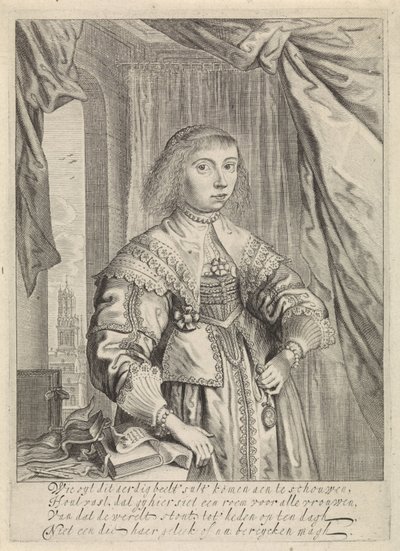 Portrait of Anna Maria van Schurman by Theodor Matham