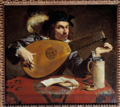 Man tuning his lute by Theodor Rombouts