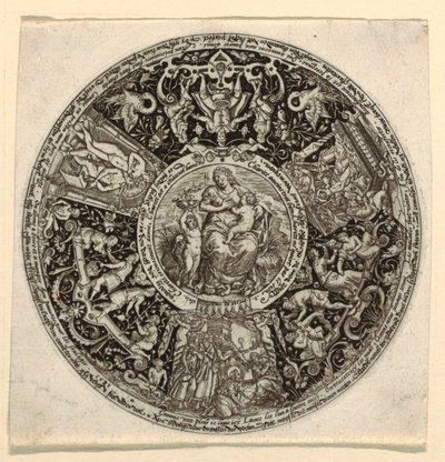 Design for an Engraved Tazza with an Allegory of Charity by Theodor de Bry