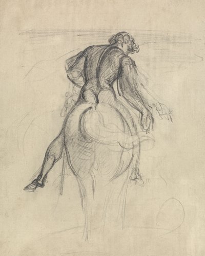Study of a Man Riding a Horse by Theodor von Holst