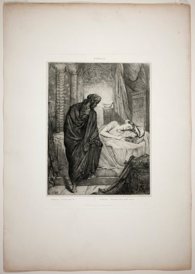 Yet She Must Die, plate eleven from Othello by Théodore Chassériau