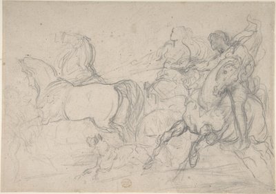 Charioteer and Horseman by Theodore Gericault