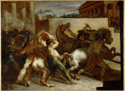 Horseracing in Rome by Theodore Gericault
