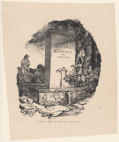 The Watering Trough, Title Page for Studies of Horses or The Large Horses by Theodore Gericault