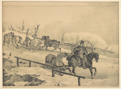 Cart Driver and Postilion on a Hillside by Theodore Gericault