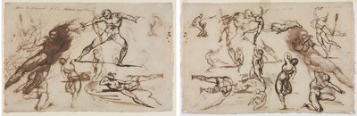 Sheet of Sketches (recto) Sheet of Sketches (verso) by Theodore Gericault