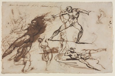 Sheet of Sketches (recto) Sheet of Sketches (verso) by Theodore Gericault