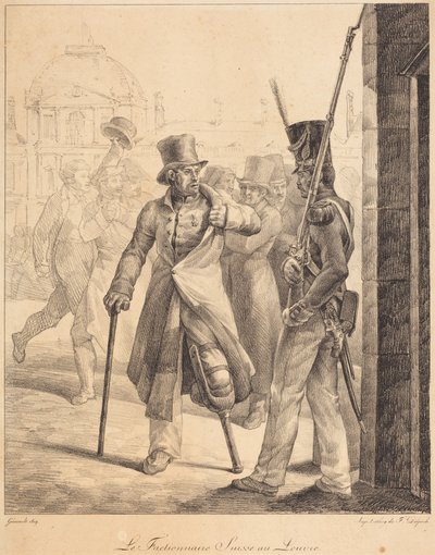 The Swiss Sentry at the Louvre by Theodore Gericault