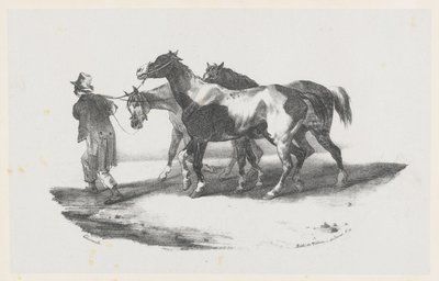 Three Horses Being Led to the Slaughterhouse by Theodore Gericault
