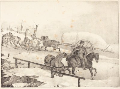Wagoner Climbing a Hill by Theodore Gericault