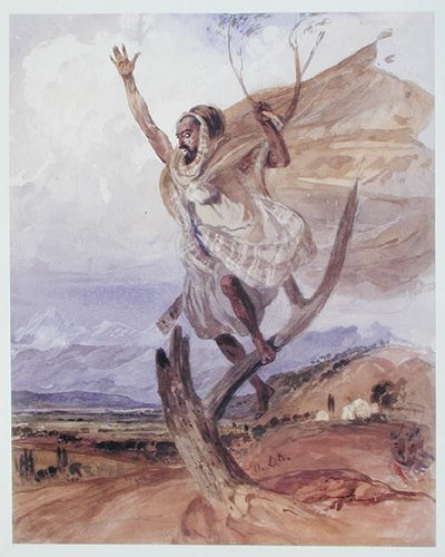 An Arab Keeping Watch in a Tree, Algeria by Theodore Leblanc