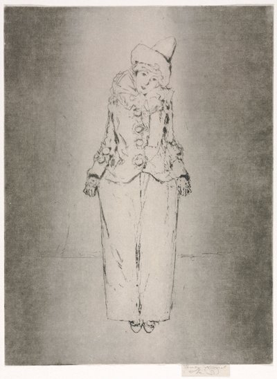 Pierrot en Pied, Portrait of Lady A. C. by Theodore Roussel