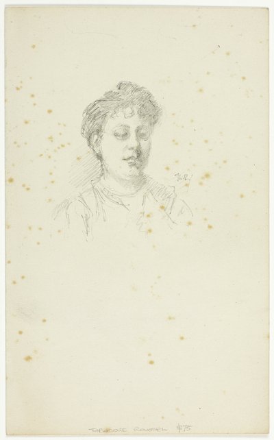 Sketch of Edith Austin by Theodore Roussel