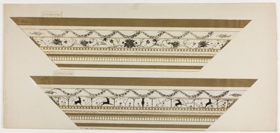 Stag and Flower Pattern Frame (Top Frame Section) by Theodore Roussel