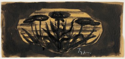 Untitled Drawing for Frame Cartouche (Plant Motif) by Theodore Roussel