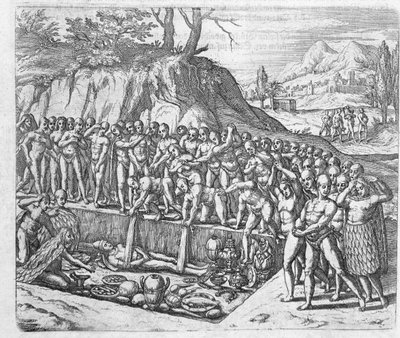 Method of burial of Peruvian kings and nobility from Girolamo Benzoni