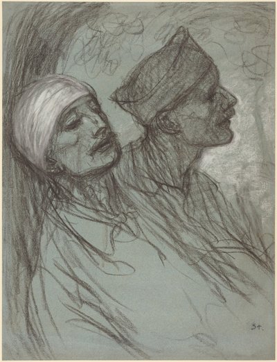 A Wounded Soldier and His Comrade by Théophile Alexandre Steinlen