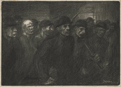 Workers Leaving the Factory by Théophile Alexandre Steinlen