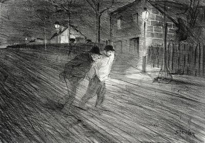 Caulaincourt Street by Théophile Alexandre Steinlen