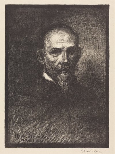 Self-Portrait (Steinlen facing, head straight) by Théophile Alexandre Steinlen